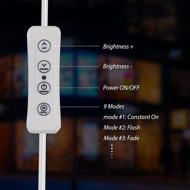 Thirdpolite علامة مفتوحة للأعمال، 30"x10" علامات LED كبيرة قابلة للتعتيم مع تركيب معلق للمقاهي والمتاجر والمطاعم والمكاتب والحانات والبارات والفنادق وصالونات التجميل باللون الأبيض الدافئ - Image 5